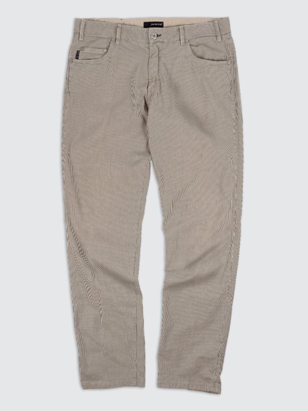 J.W. Brine Men's Beige Pinstripe Straight Leg Pants Size 36